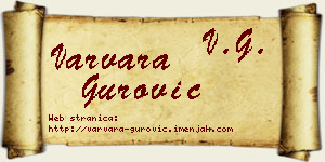 Varvara Gurović vizit kartica